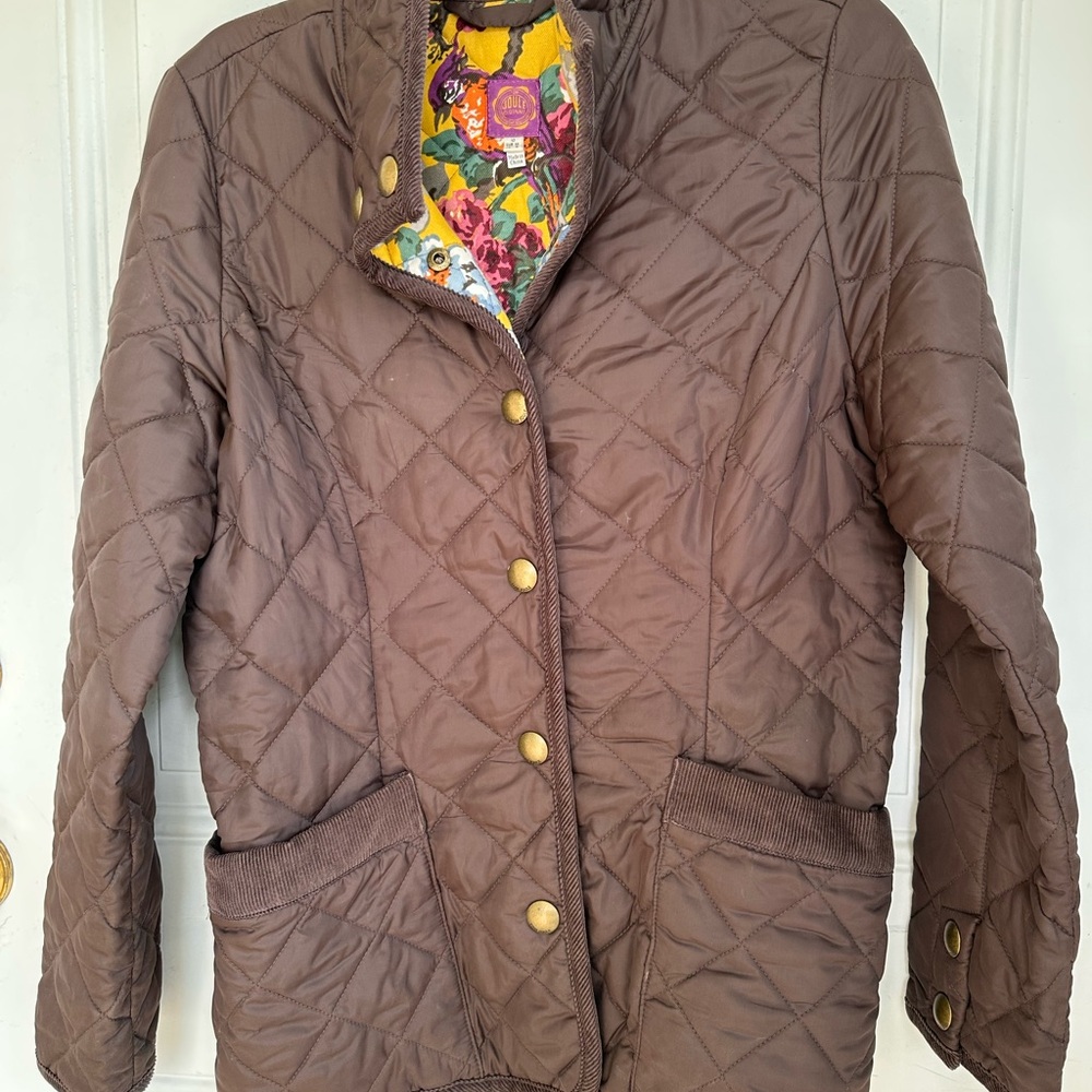 Joules Brown Field Jacket with Quilted Design